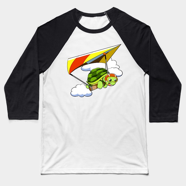 Flying Turtle Baseball T-Shirt by WildSloths